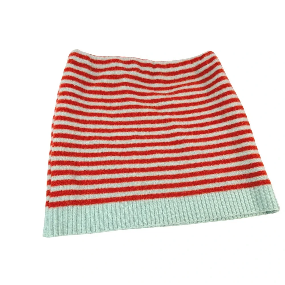 Jack & Mary Designs Bun Warmer Wool‎ Skirt Stripe Repurposed Handmade Small